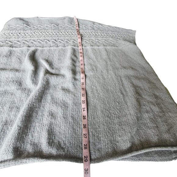 NWT Lauren Conrad Pale Blue Women's Poncho Sweater One Size - Picture 11 of 13
